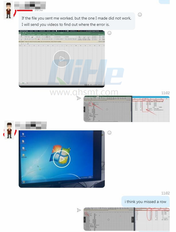 qihe How to modify a coordinate csv files in the correct format and make it work through a tvm802ax smt pick and place machine 