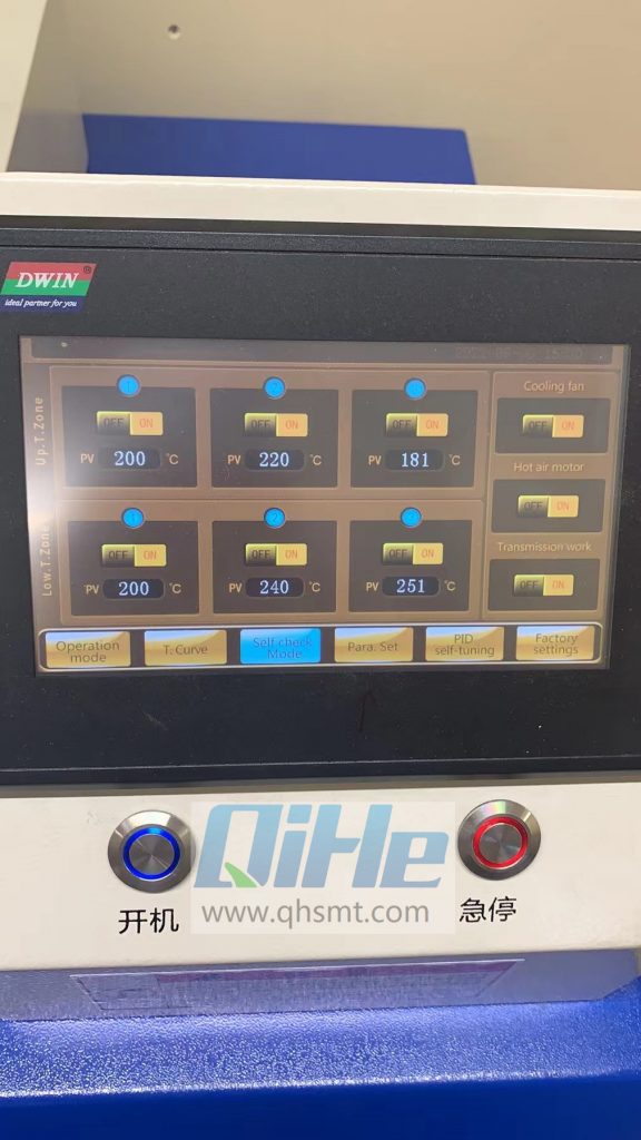 qihe Smt pick and place machine How solve QRF630 reflow oven temp