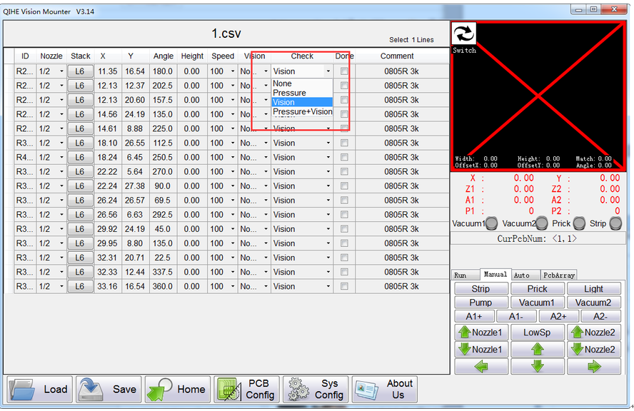 TVM802a tvm802b tvm802ax tvm802bx TVM802 Series smt pick and place machine Software Firmware Update log