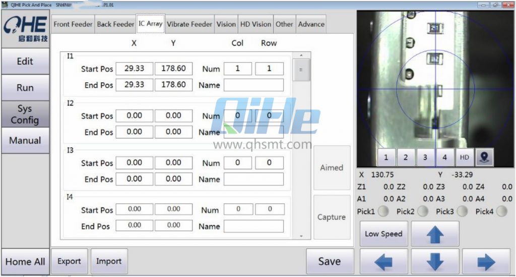 Smt pick and place machine QM61 pnp software file program 