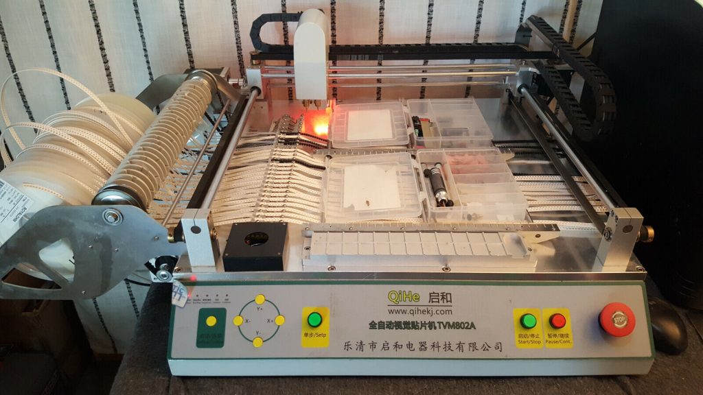 Today we share a case from a long-term partner from France EU.
They have an early version TVM802A smt pick and place machine .
More than 10 years old machine,  the equipment is running everything well still.