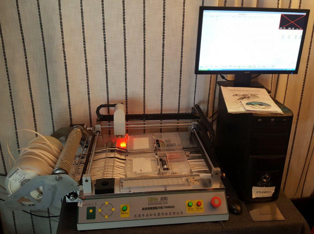Today we share a case from a long-term partner from France EU.
They have an early version TVM802A smt pick and place machine .
More than 10 years old machine,  the equipment is running everything well still.