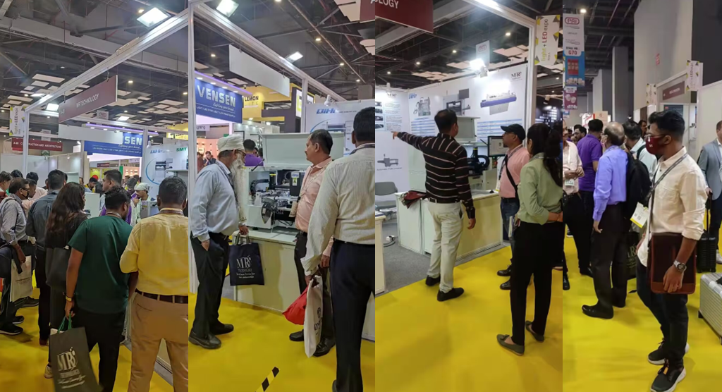 A smt pick and place machine Qihe India SMT PNP LED Expo exhibition review