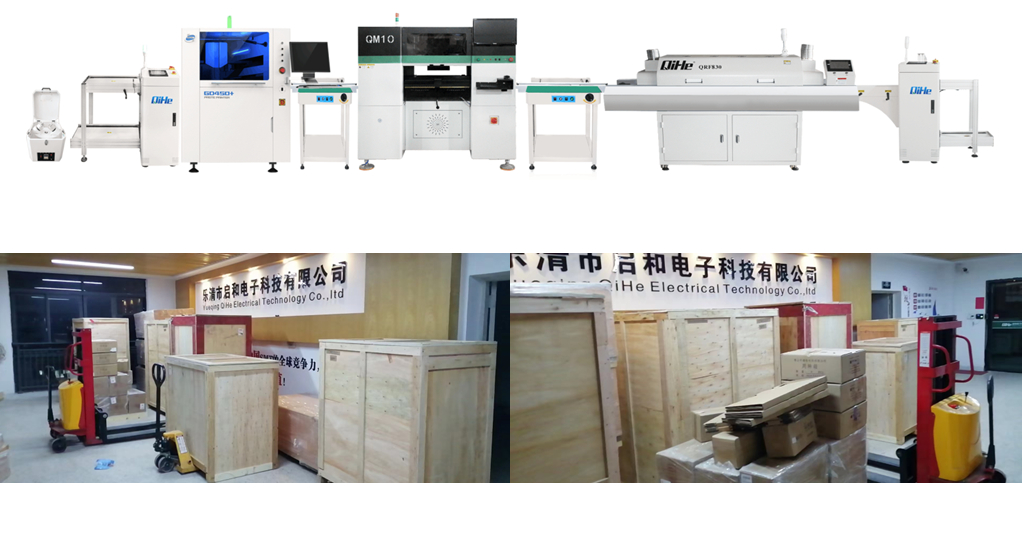 Hey guys,this week we have a fully automatic smt production line shipped to customers. which including QM10 led pick and place machine .QHSMT is an enterprise specializing in the production of SMT equipment, like pick and place machine ，reflow oven，stencil printer ，smt pick and place machine,pnp,pick&place,pcb assembly,smd chip shooter,pnp machine,chip mounter,solder paste stencil printer,conveyor,welding machine,smt line,welcome to send inquiry