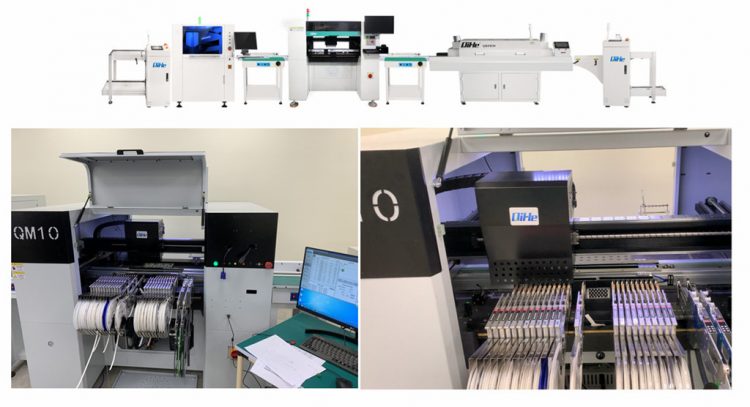 pick and place machine Qihe QM10 smt line setup