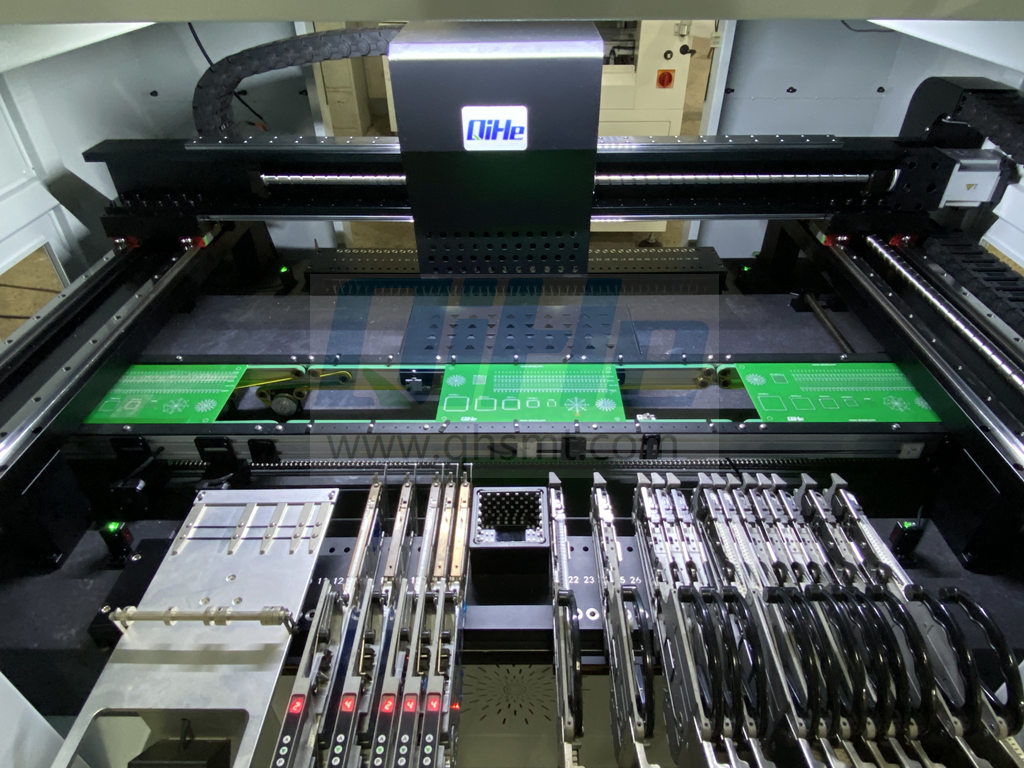 The QM10 SMT pick and place machine designed with 10 heads 86 slots ，QM10 pnp machine speed up to 23000 components per hour (CPH).

Upgraded the software functional such as the component library ,the visual surveillance,the safety alerts,the fault previously warning .