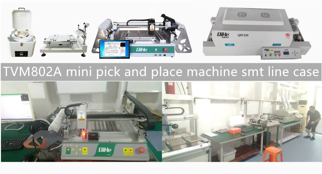 TVM802A mini pick and place machine smt line case