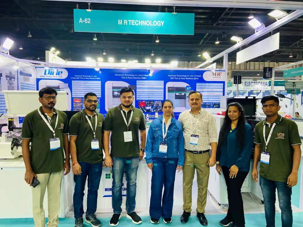 Last week  QiHe team with popular smt pick and place machine models  join a three-day summit :LED expo India 2023(New Delhi)  Exhibition.LED Expo is India’s number one show on LED products and technologies.